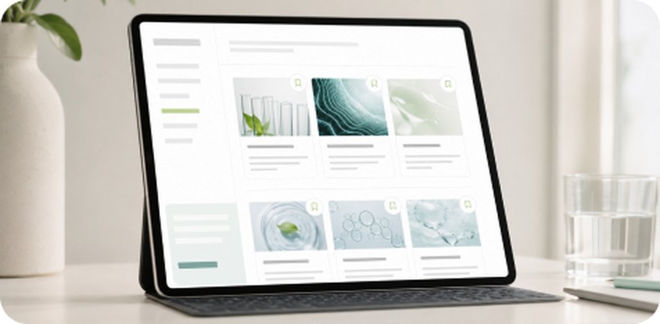 База знаний ImmunoHealth на планшете